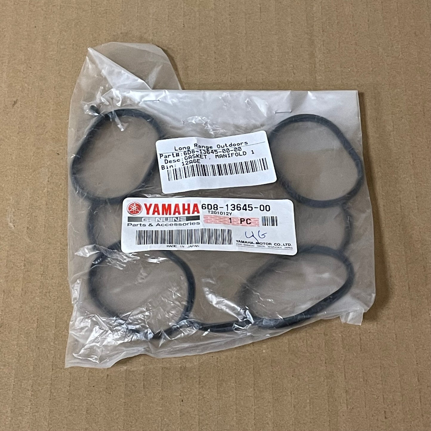 Yamaha 6D8-13645-00-00 Manifold 1 Gasket