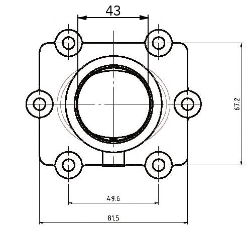 Kimpex 301739 Carburetor Adapter Mounting Flange
