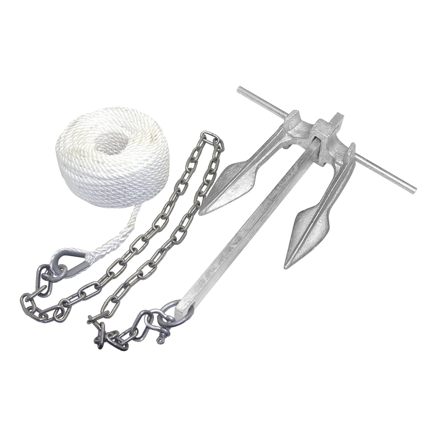 Kimpex 745035 Galvanized #8 Cast Iron Fluke Claw Anchor Kit